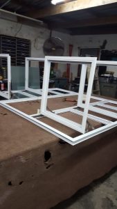 The manufacturing of window framing.