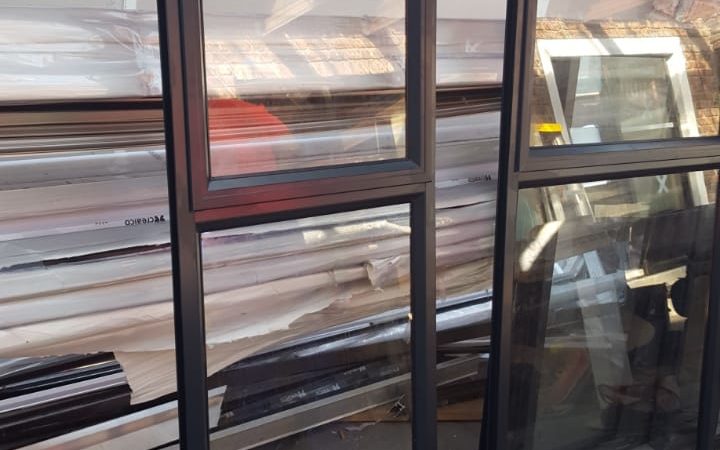 Side view of window framing.